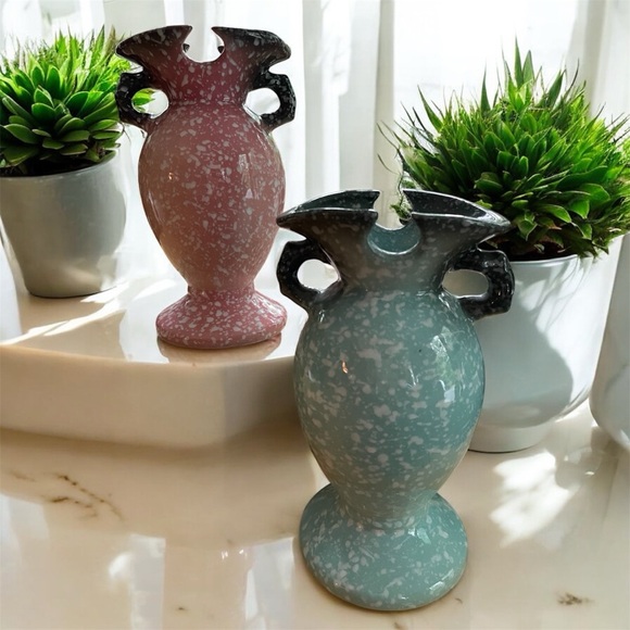 Hull vintage royal woodland pink speckled vase Hull W4 USA - Picture 9 of 11